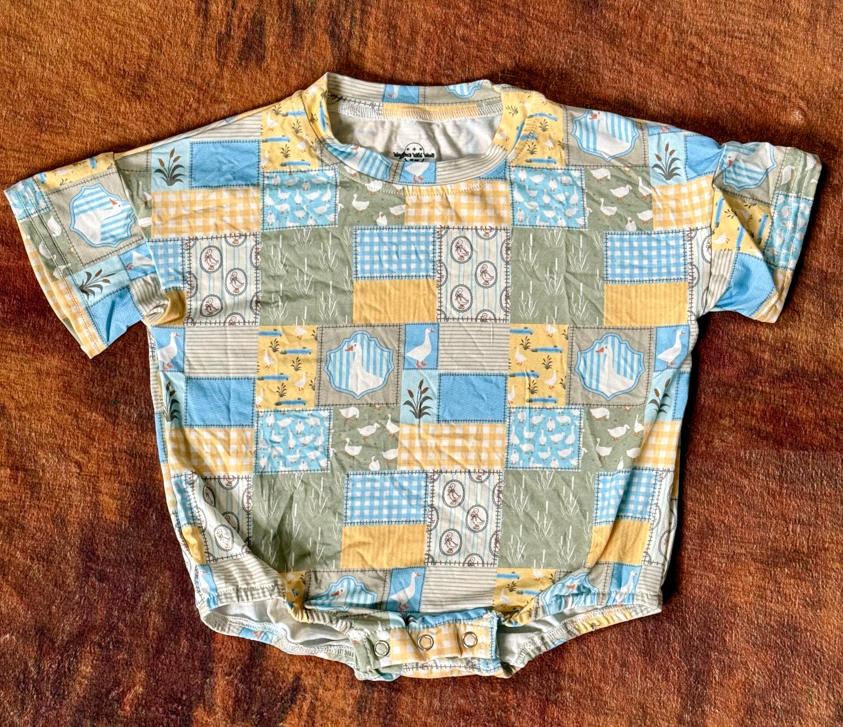 Blue Goosey Gingham Bubble