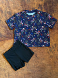 Red, White, & Brapp Kids Oversized Tee + Bikers