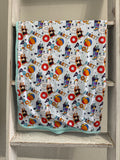 30”x40” Blue Dog Pool Party Bamboo Blanket