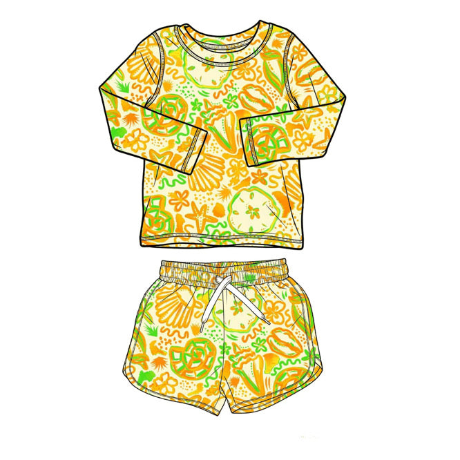 Island Glow Rash Guard & Shorts Swim Set PREORDER