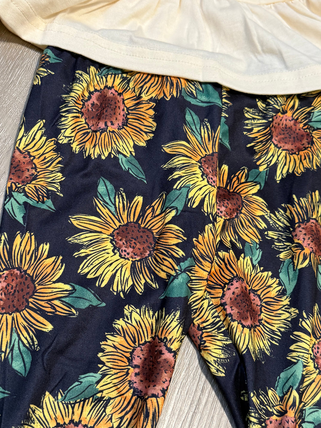 Wild Like A Flower Poly Blend Leggings and Peplum Hoodie Set