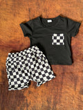 Checkered Short Set