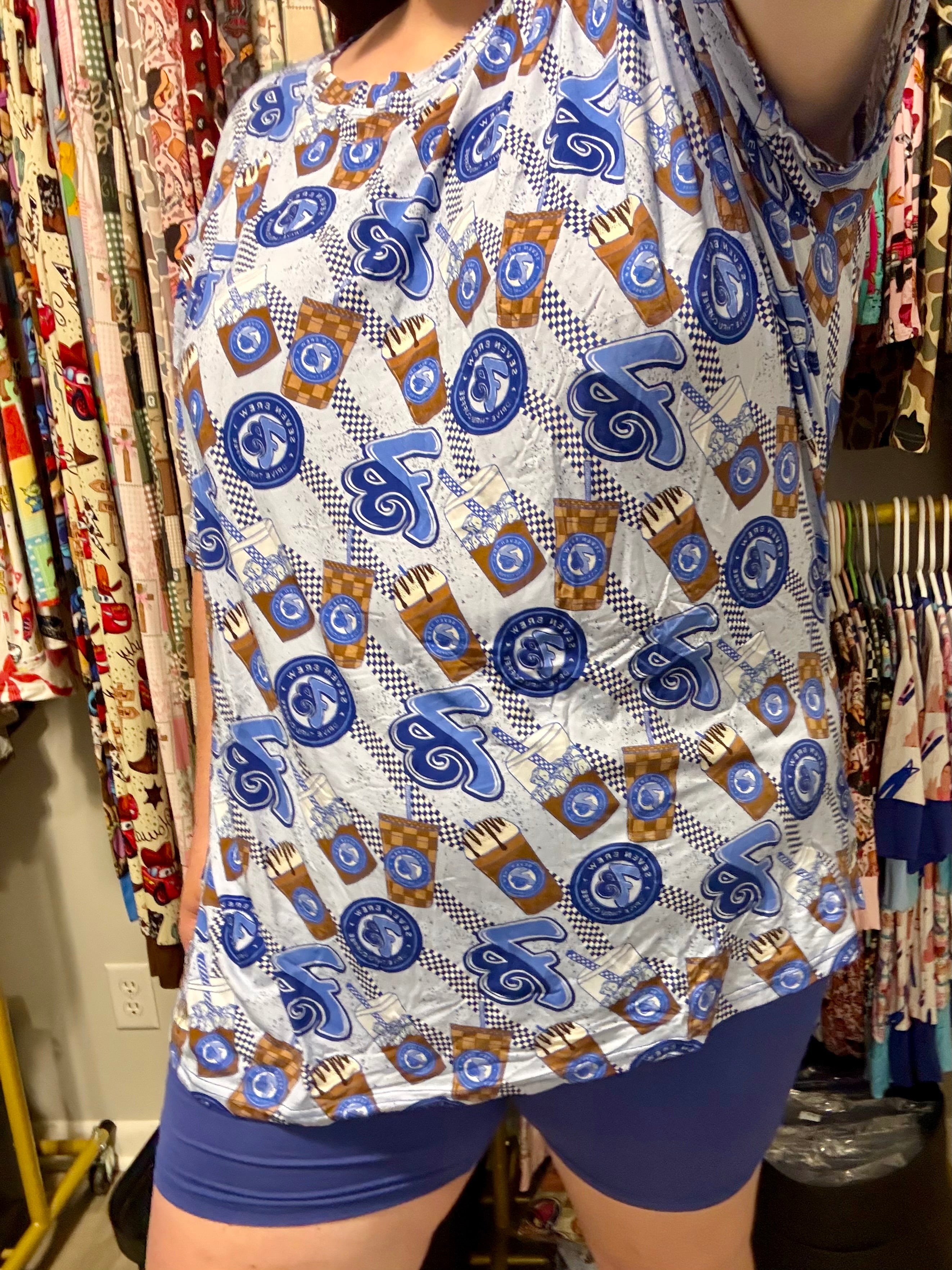 Brew Baby Adult Oversized Tee and Bikers Set