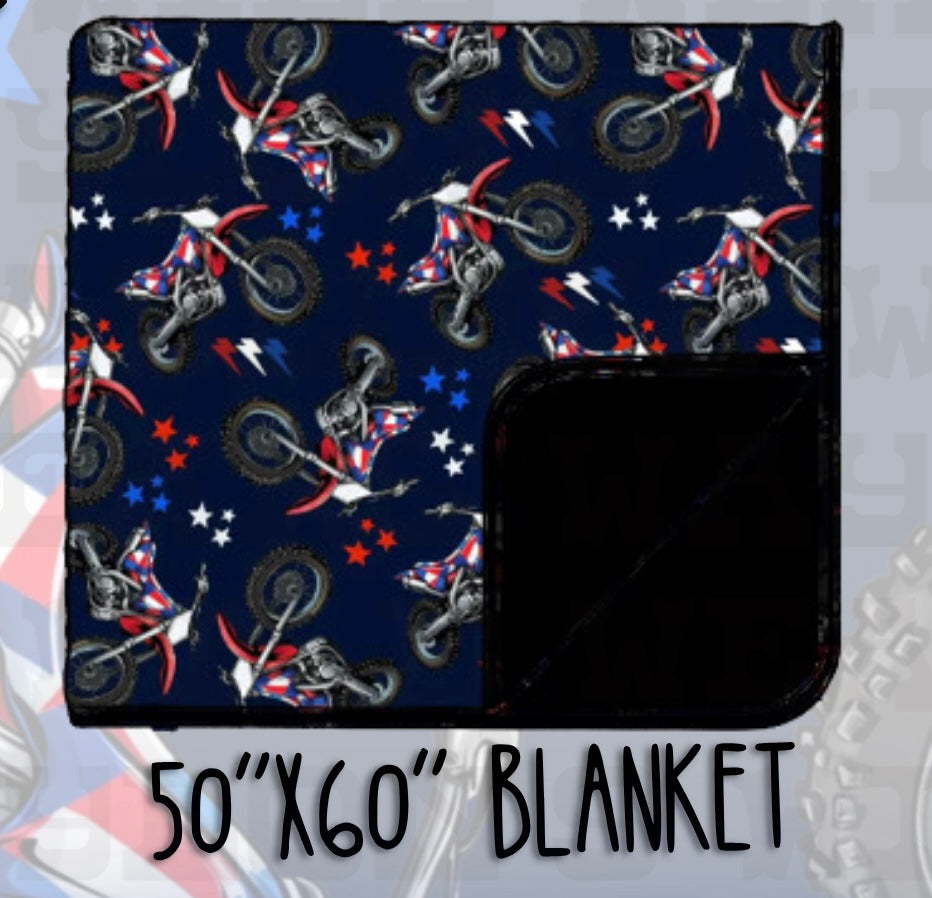 50”x60” Red, White Brapp Bamboo Blanket PREORDER