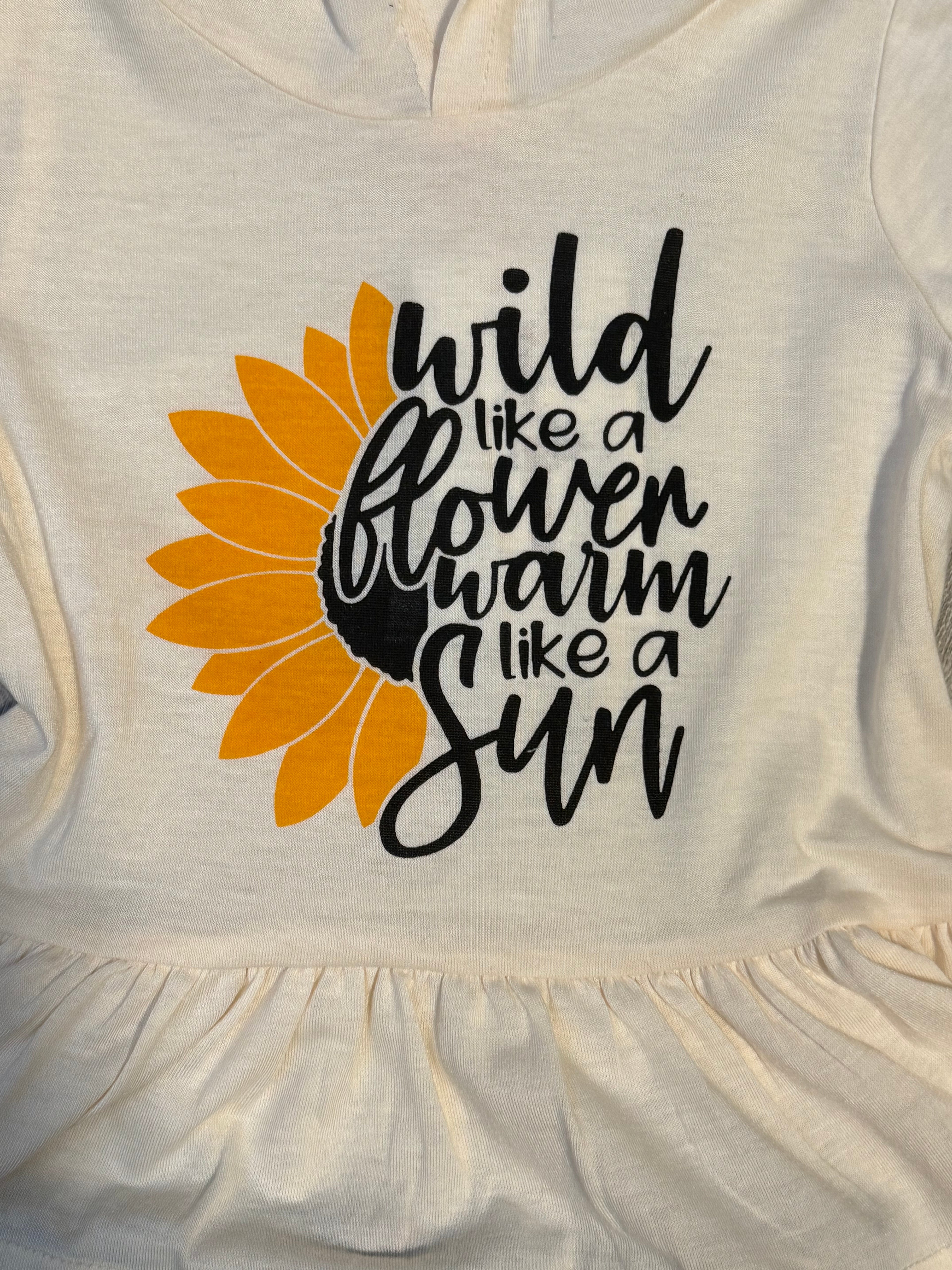 Wild Like A Flower Poly Blend Leggings and Peplum Hoodie Set
