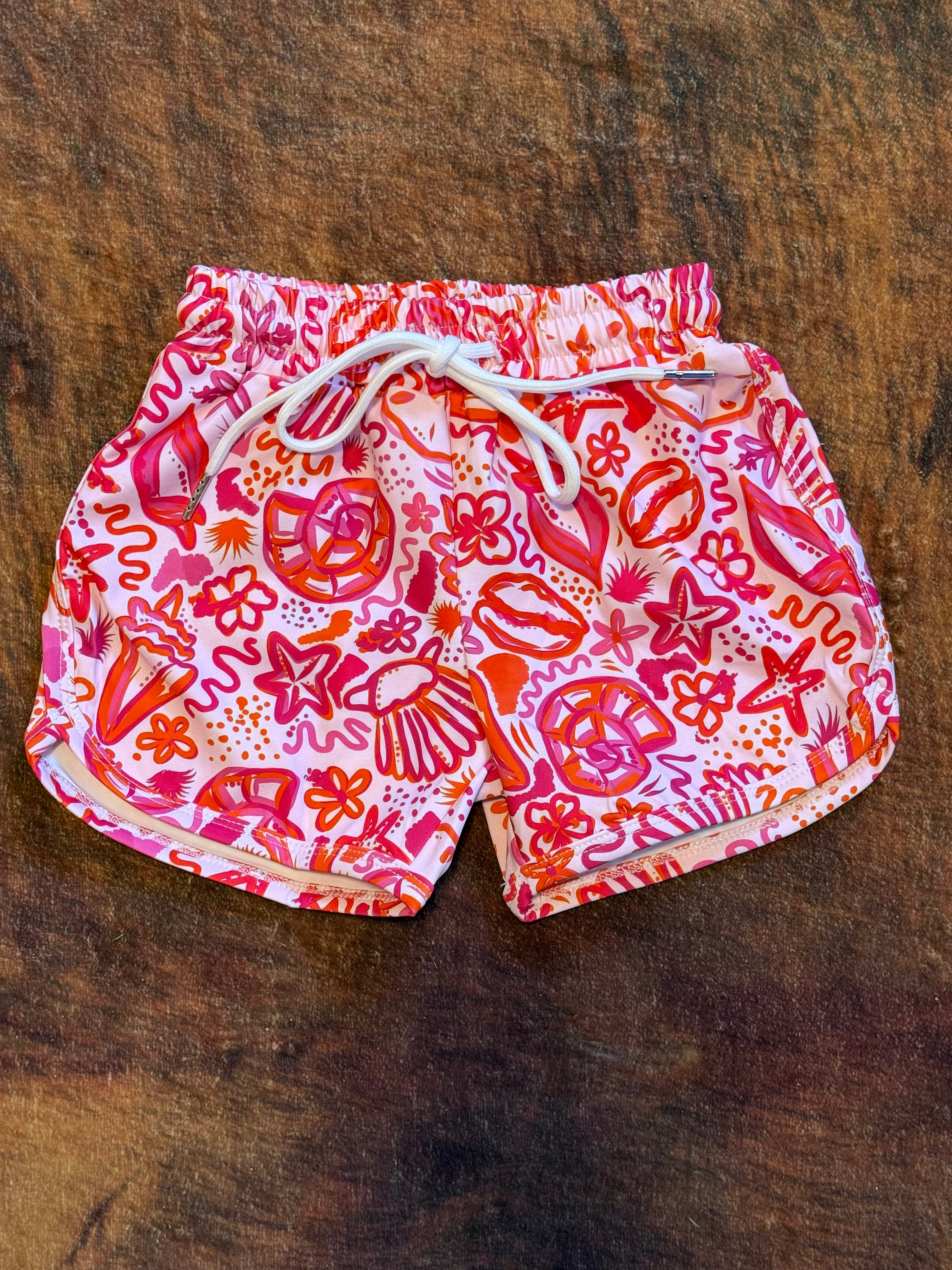 Pink Paradise Kids Swim Trunk
