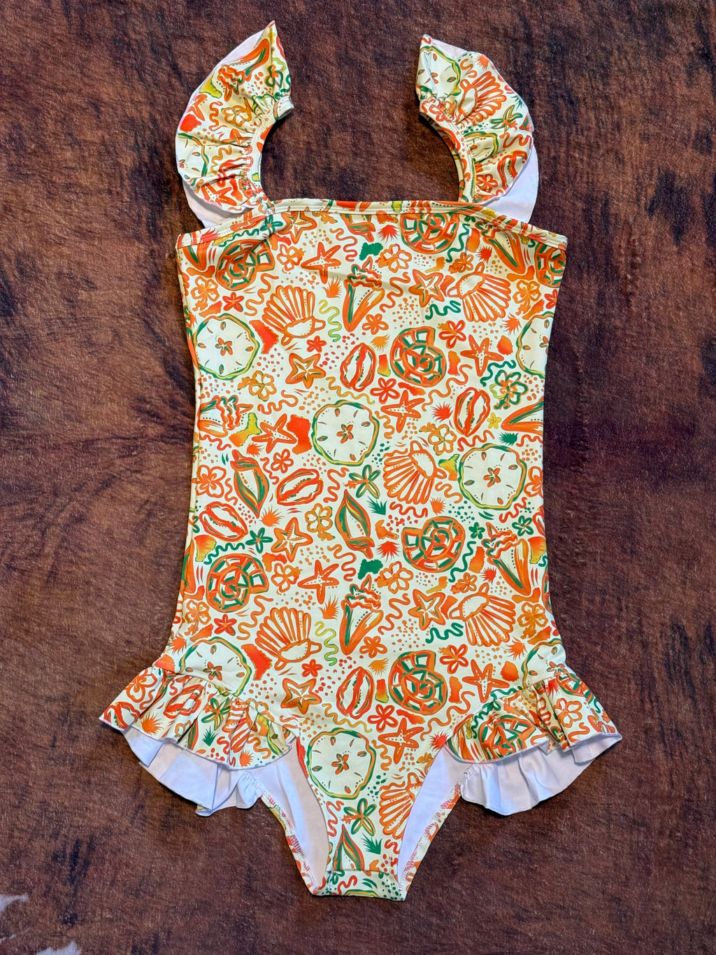 Island Glow Adult Ruffle Swim Suit