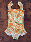 Island Glow Adult Ruffle Swim Suit