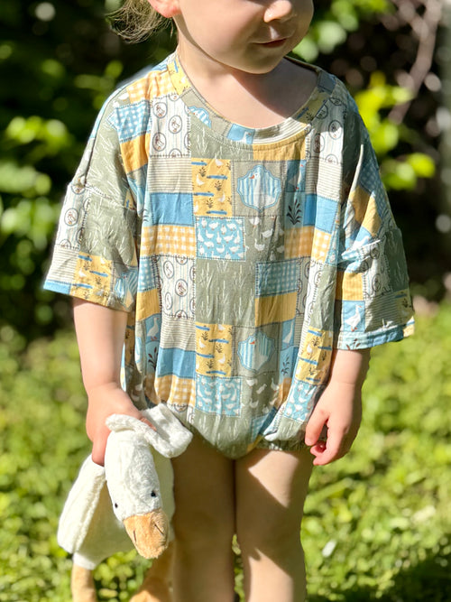 Blue Goosey Gingham Bubble