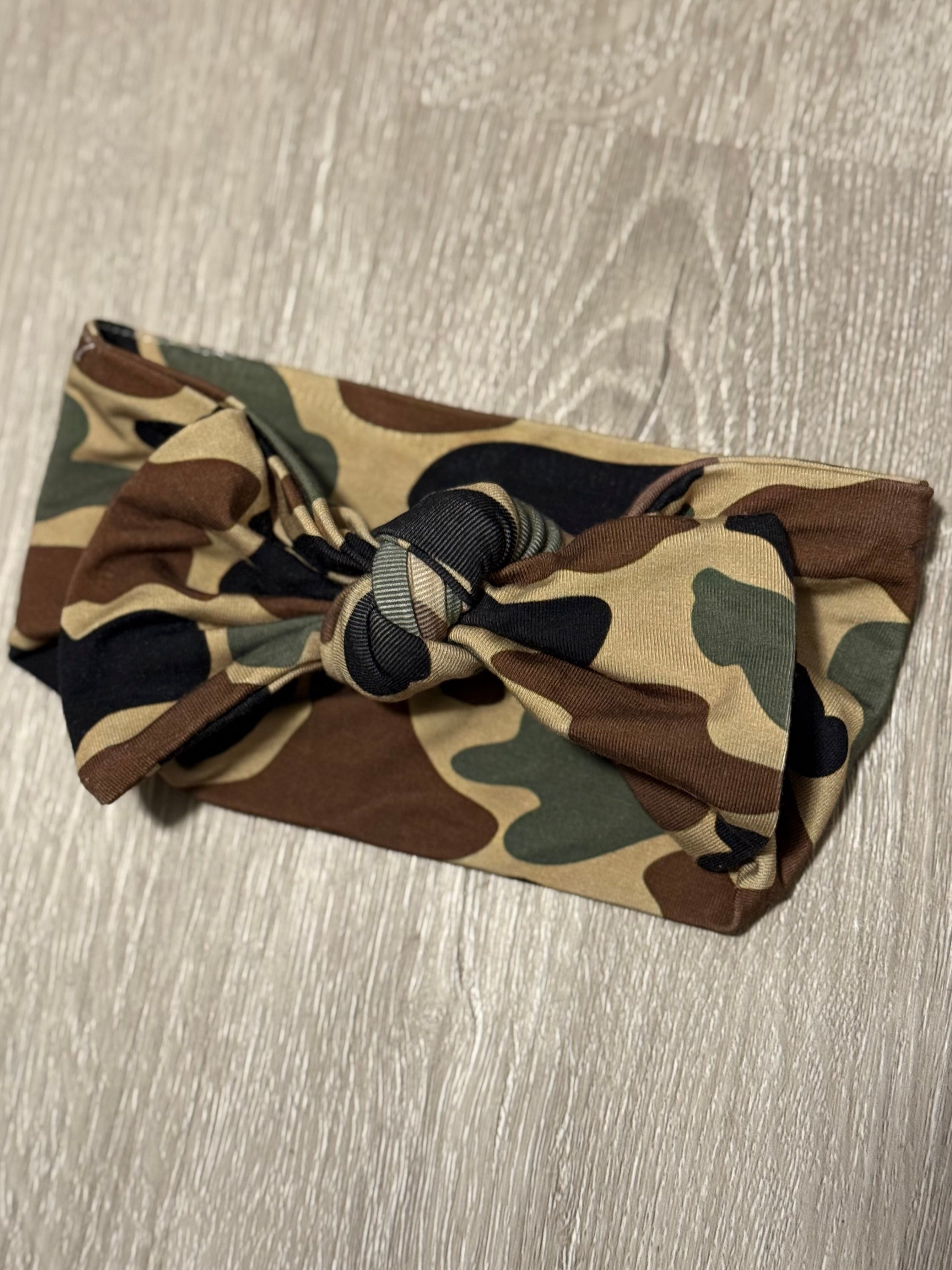 Camo Headwrap Bow