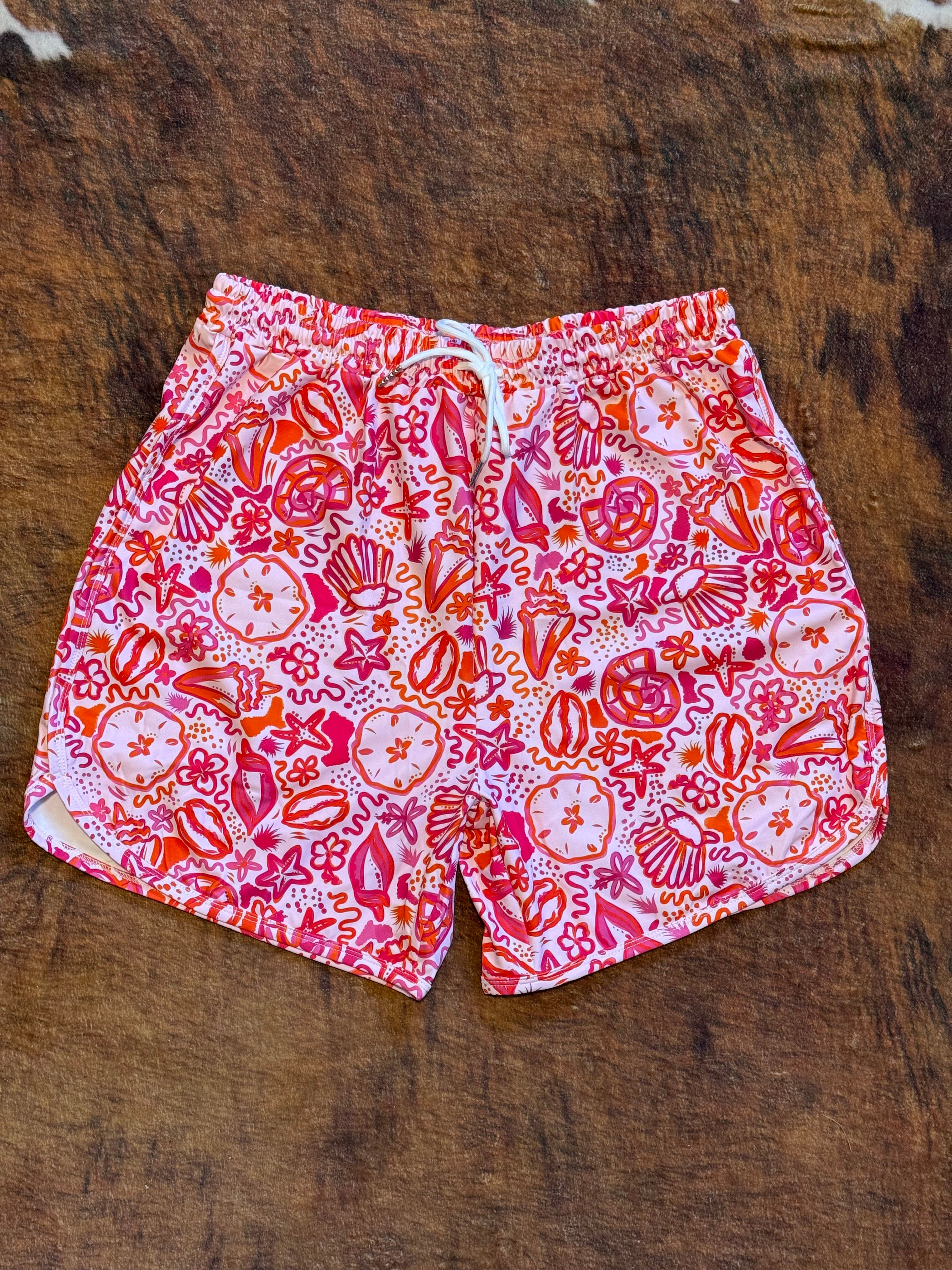 Pink Paradise Adult Swim Trunk