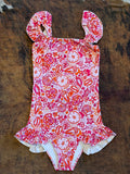 Pink Paradise Adult Ruffle Swim Suit