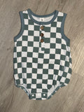 Green Cotton Bubble Romper