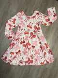Bow Long Sleeve Polyblend Dress