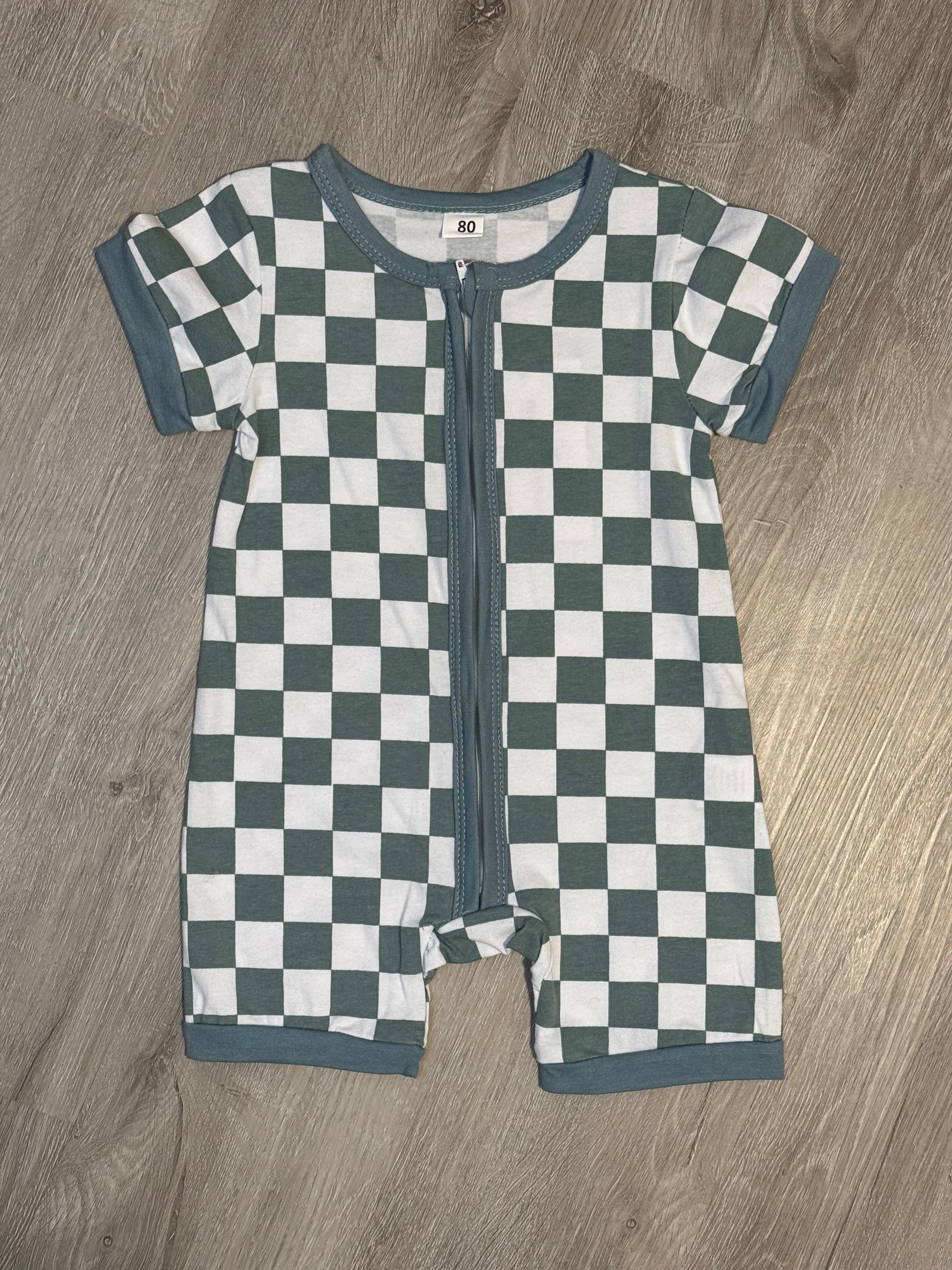 Green Check Cotton Shortie