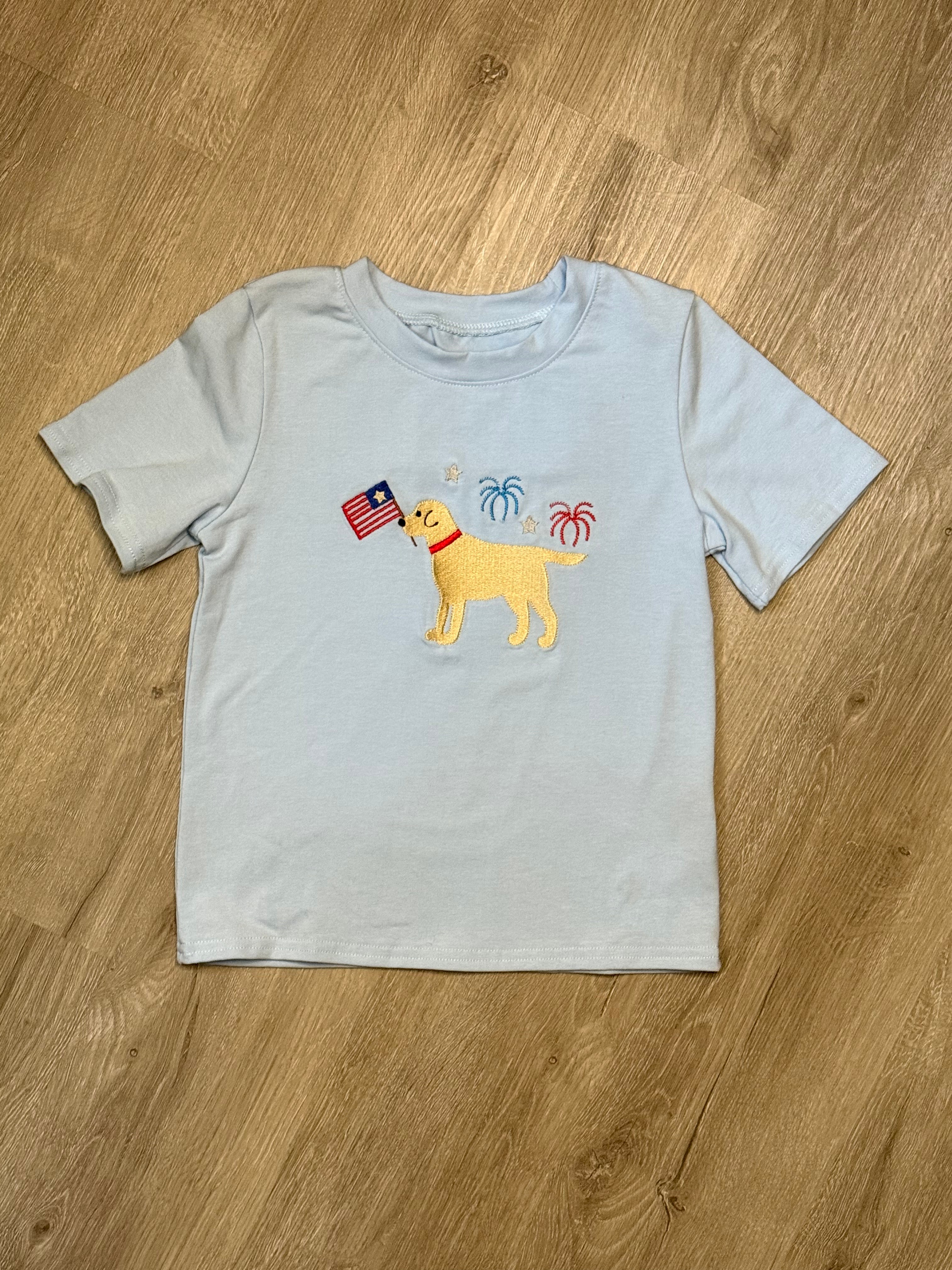 5T Firework Dog Shirt