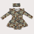 Camo Bodysuit Twirl & Headband