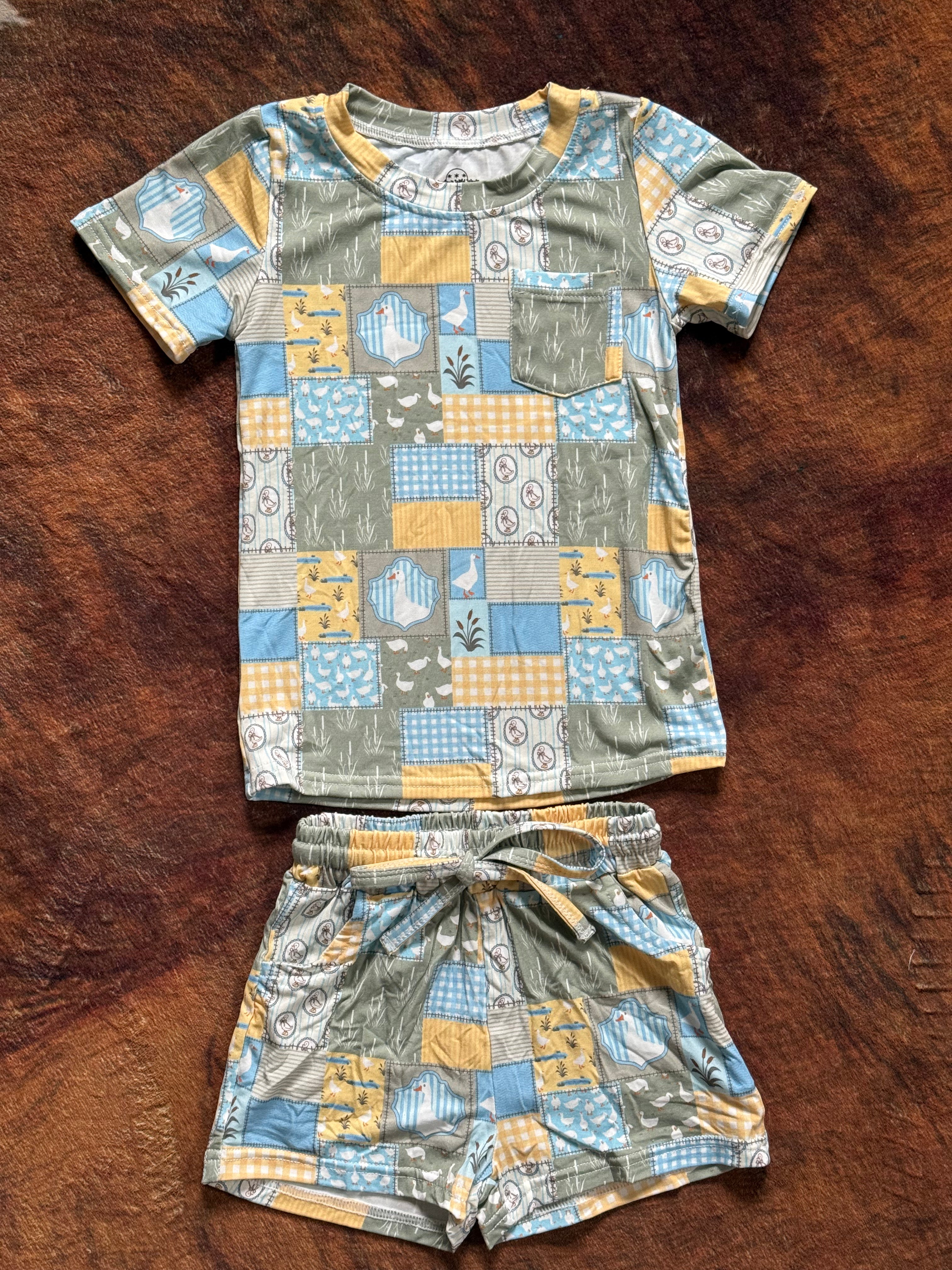 Goosey Gingham Pocket Tee Full Print