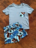Blue Collar Son Pocket Tee + Shorts