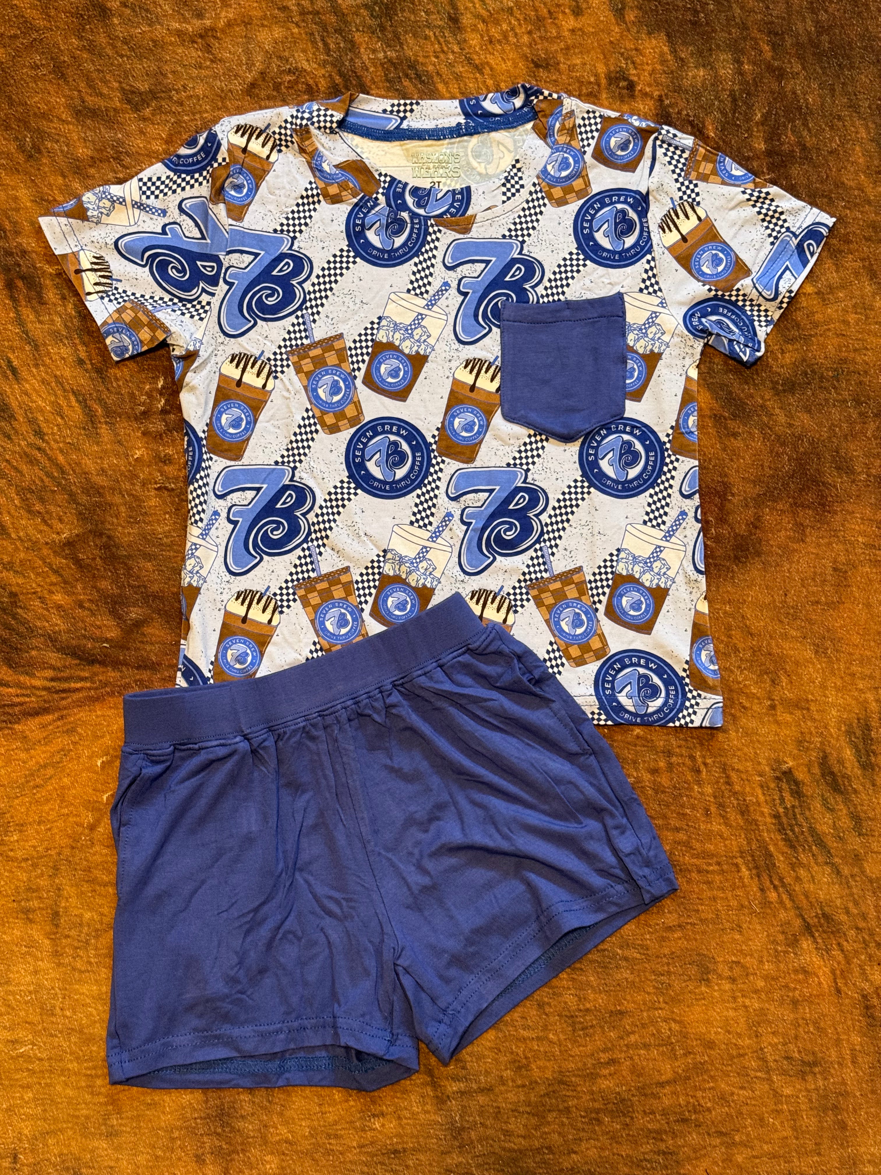 Brew Baby Kids Pocket Tee & Shorts