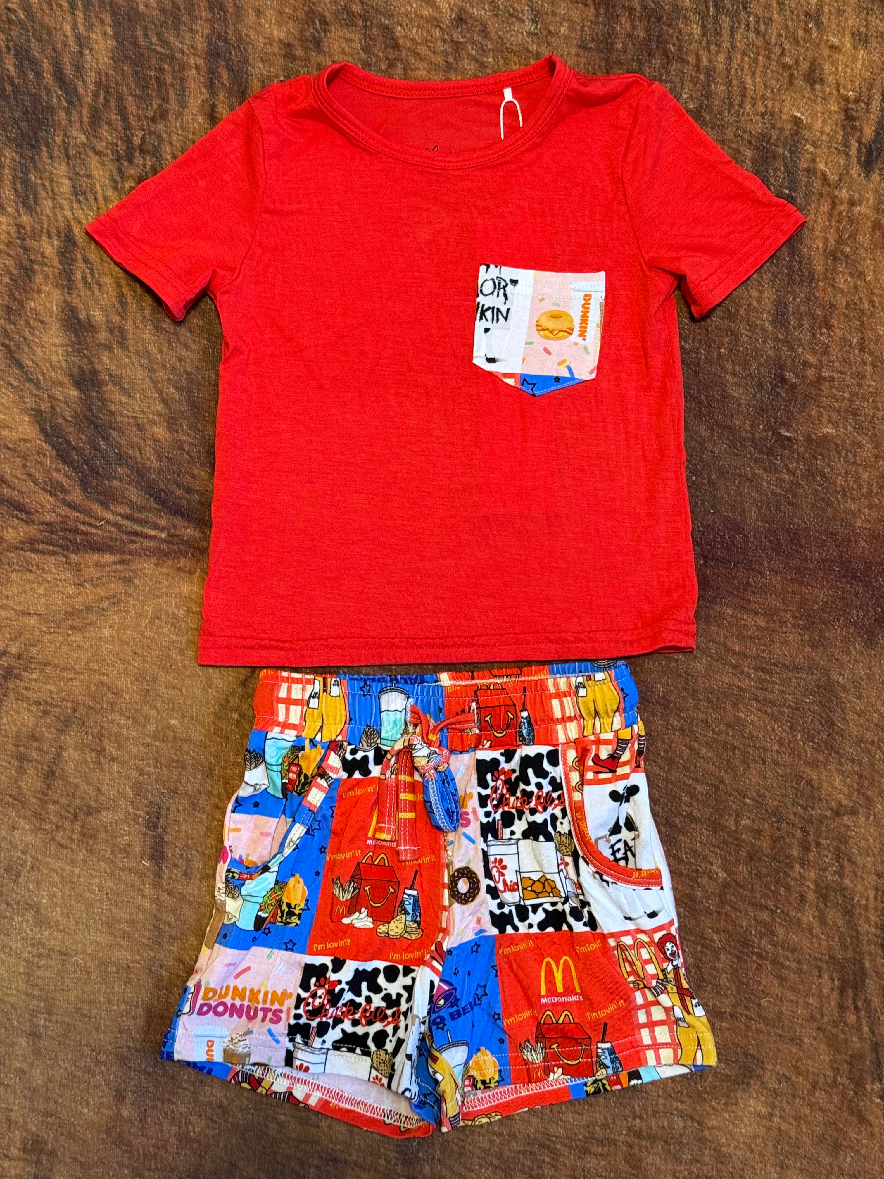 Fast Foodie Pocket Tee & Short Set